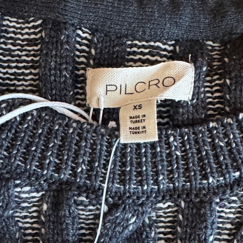 Anthropology- Pilcro NWT/ Women's blue/gray Cable Knit Sweater - Picture 3 of 5